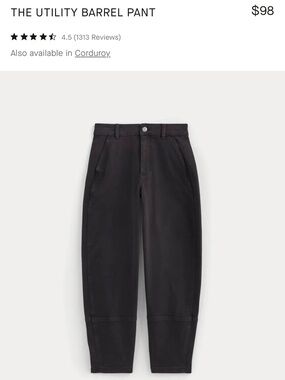 Everlane Utility Barrel Pant - organic cotton